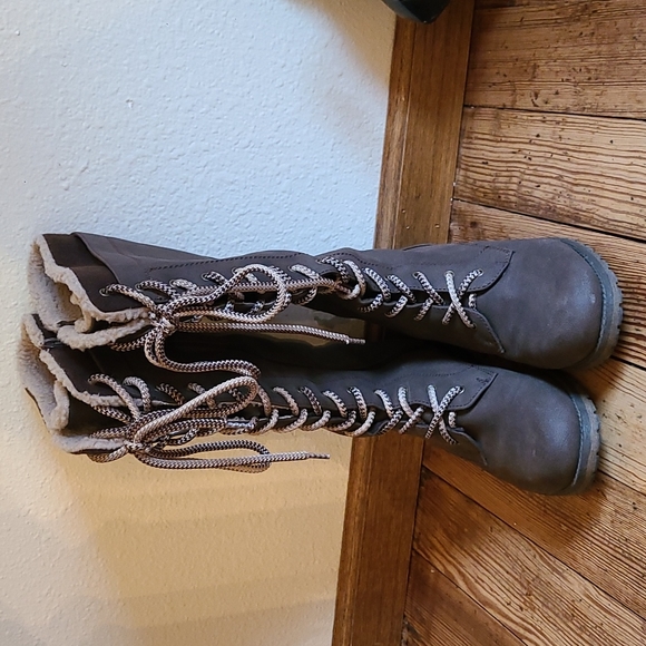 Maurices Shoes - Maurices Tall Lace Up Lined Boots Women's Size 9M